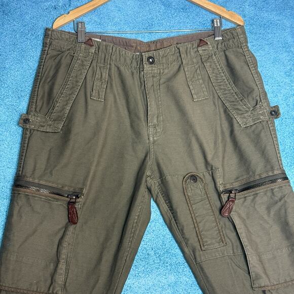 J Brand Mens Straight Leg Cargo Mens Pants 36x32 Olive Green Cotton Fits 36x30.5 - Picture 2 of 16